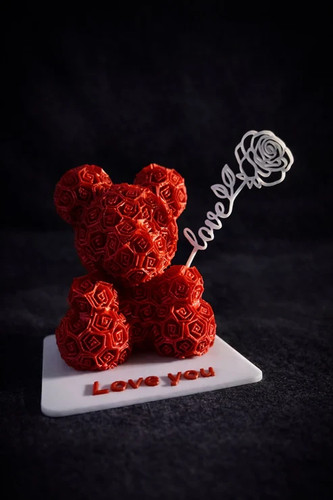 Orsetto decorativo con rose - orsetto, in