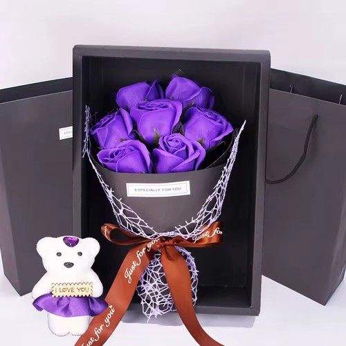Bouquet rose artificiali rosse