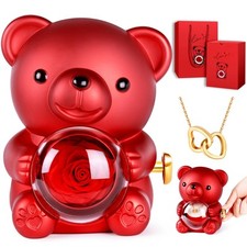 Orsetto Con Rosa E Collana-