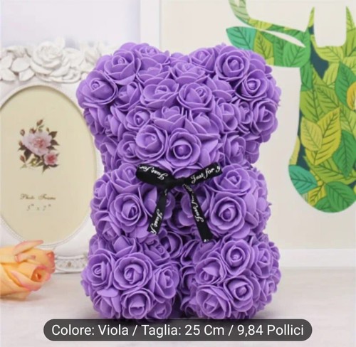 Orsetto rose 25cm - 25cm, regalo