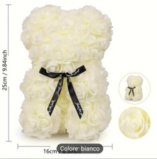 orsetto di rose 25cm regalo