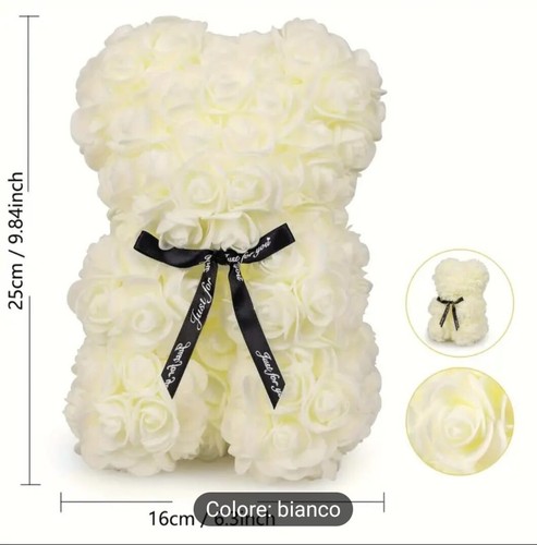 Orsetto rose 25cm regalo - di,