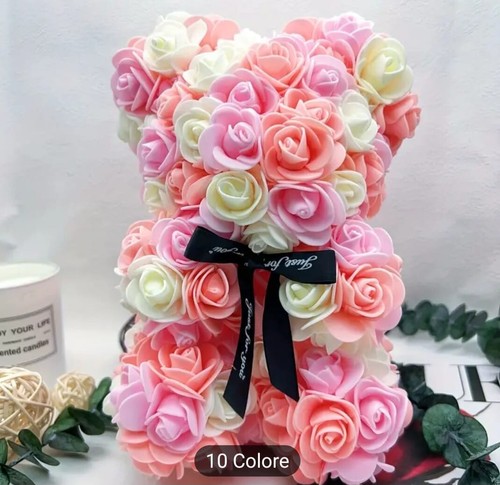 Orsetto rose 25cm regalo - orsetto,