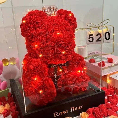 Orsetto rosa fiore - orsetto,