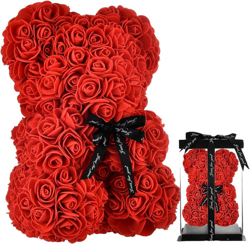 Orsetto rose con scatola - di,