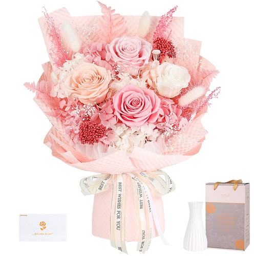 Rose stabilizzate rosa - rosa, con