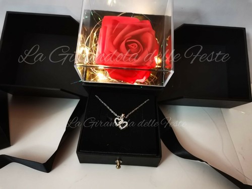 Scatola con collana fiori - con,
