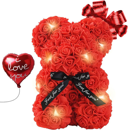 Orsetto con rose palloncino - orsetto,